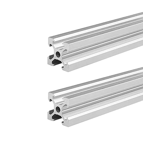 Coavoo AluProfil 2020 Alu Profil 640mm V Typ Silberfarbig Aluminium Profile 20x20 Europäischer Standard Eloxierte Linearschiene Extrusion 2 Stück, für DIY 3D Drucker und CNC von Coavoo