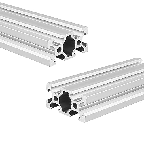 Coavoo AluProfil 2040 Alu Profil 1300mm V Typ Silberfarbig Aluminium Profile 20x40 Europäischer Standard Eloxierte Linearschiene Extrusion 2 Stück, für DIY 3D Drucker und CNC von Coavoo