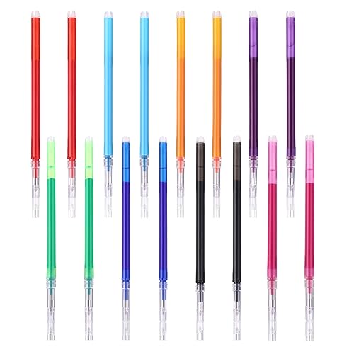 Cobee 16 Stück radierbare Stiftminen, 0,7 mm Gel Tintenstiftminen mit mittlerer Spitze 8 Farben radierbare Stiftminen kompatibel mit einziehbaren Tintenrollern für das Schulbüro (mehrfarbig) von Cobee