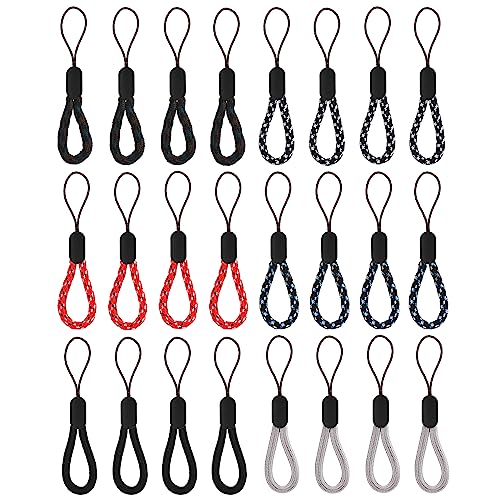 Cobee Finger Lanyard Small Handschlaufe, 12 Stück 4,7 Zoll Verstellbare Finger Wrist Neck Lanyards Nylon Fingerschlaufe Tragbare Handschlaufe für Handy Kamera Schlüssel USB Sticks,6 Farben von Cobee