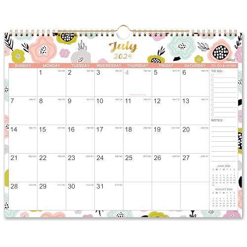 Wandkalender 2024–2025 – 18 Monatskalender von Juli 2024 bis Dezember 2025, 37 x 29 cm, Kalender 2024–2025 mit Loch zum Aufhängen, große Blöcke von Coboll