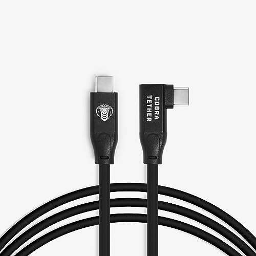 CobraTether USB-C auf USB-C Kabel 90°, 5m, schwarz von Cobra Tether