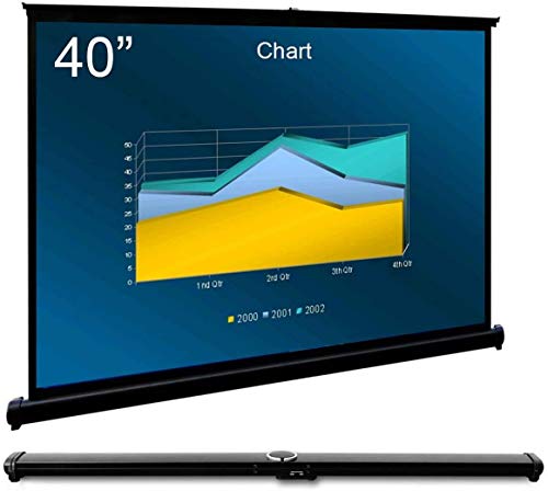 Cocar 40"(Diagonale 32" x 24") Planlage Tragbare Projektionsleinwand für Mini/Professionelle LED/LCD/DLP Projektor Full HD Leinwand Selbst stehend Auszieh-Stil - 4: 3/16: 9(Compatiable) von Cocar