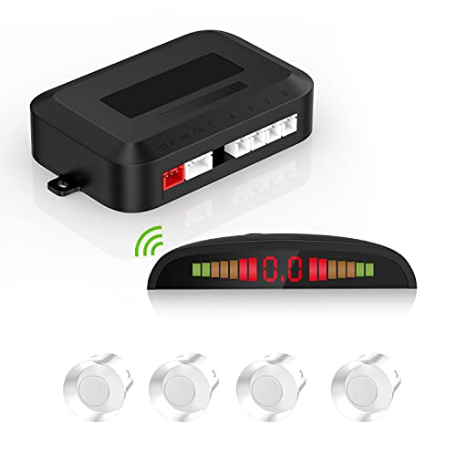 Cocar Einparkhilfe Kabellos Bausatz,Rückfahrradarsystem mit 4 PDC Sensor, Kabellose LED-Entfernungsanzeige mit akustischer Warnung + 4 Weiß Farbe Einparkhilfe Hinten Für Auto Vans RV Trailer Cocar Einparkhilfe Kabellos Bausatz,Rückfahrradarsystem mit 4 PDC Sensor, Kabellose LED-Entfernungsanzeige mit akustischer Warnung + 4 Weiß Farbe Einparkhilfe Hinten Für Auto Vans RV Trailer von Cocar