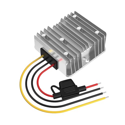 Umformer 24V auf 12V, Stromwandler 24V auf 12V 15A 180W mit Sicherung Wasserdicht, Spannungsregler 24V auf 12V für Golfwagen LED Light Motor Truck Fahrzeug Boot Solar System (DC15-40V Breit Eingang) von Cocar