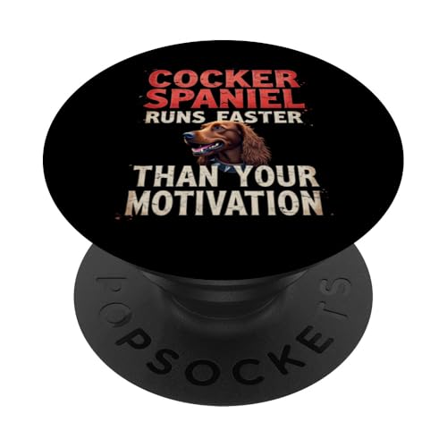 Lustiges Geschenk für Cocker Spaniel Hundebesitzer PopSockets Klebender PopGrip von Cocker Spaniel Fun Designs