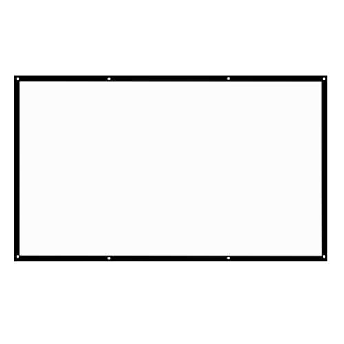 16: 9 Projektorbildschirm Tragbarer Filmbildschirm Wandmontaged HD Foldable Projector Screen mit Haken und Aufklebern für das Heimkino Kino Innen Im Freien Im Freien Im (120 Zoll) von Cocoarm