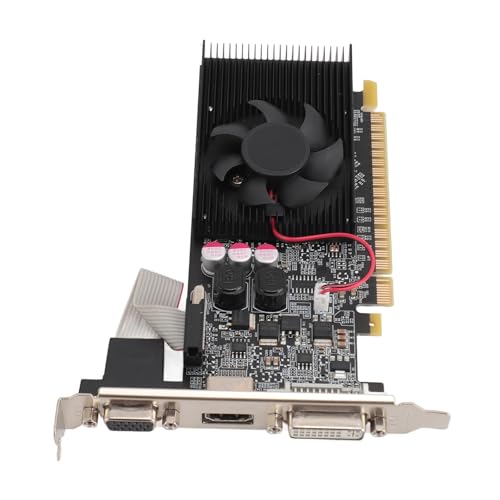 2GB DDR3 64BIT PCI E Gaming Grafikkarte, Grafikkarte GPU für PC mit 700MHz Taktung, 1200MHz Speicher, 2560X1600 Auflösung, DirectX 11 Unterstützung, ohne Externe Stromversorgung von Cocoarm