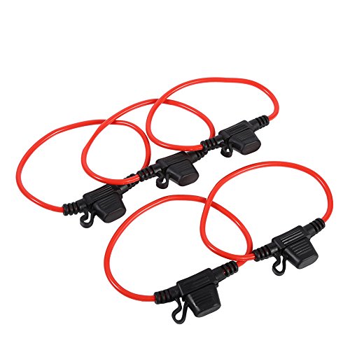 5xSicherungshalter KFZ Sicherungs Halter PKW Halter Sicherung Flachsicherung, Sicherungshalter Wasserdichte Standard-Sicherungshalter, Gehäuse Waterproof Wiring Harness 12V 30A von Cocoarm