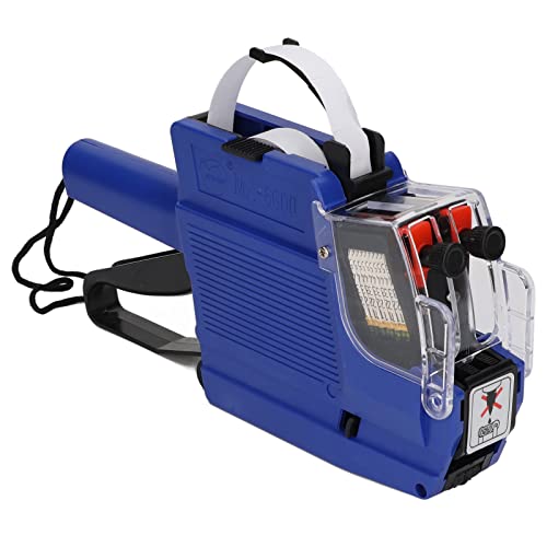 Cocoarm MX - 6600 2 Reihenpreis Schild Kit mit Tintenrad, Preisschild Waffe 10 Ziffern 2 Zeilen Labeller Markierungsanbindungs ​​Tool für Office Einzelhandelsgeschäfte (Blue) von Cocoarm