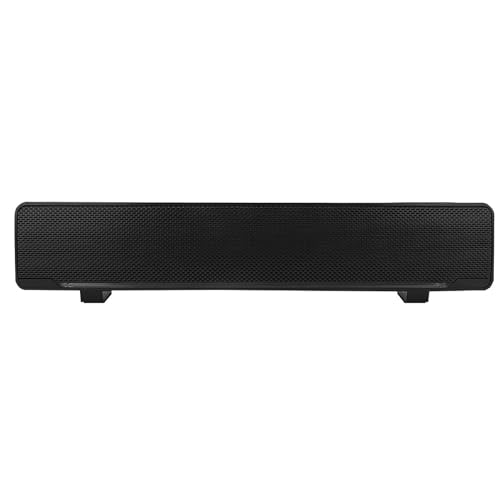 Cocoarm USB Powered PC Soundbar Stereo -Lautsprecher mit Bass -Technologie 3,5 Mm Audioanschluss für Desktop -Laptop -Smartphone -Tablet MP3 MP4 (Black) von Cocoarm