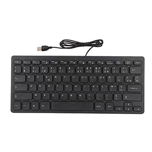 Cocoarm USB -Tastatur 78 Taste Kabel -Computertastatur mit Russischem Französischem Deutsch Layout für Laptop Desktop Office Home -Nutzung (Französisch) von Cocoarm