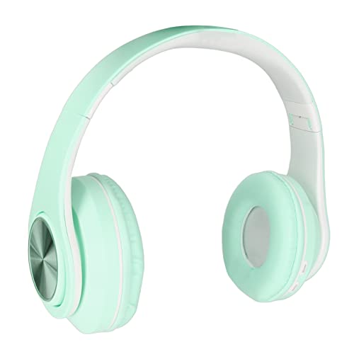 Cocoarm Wireless Kopfhörer Headset über Dem Ohr mit 40 -mm -Lautsprechereinheit BT 5.0 Chip Faltbares Design Buntes Atemlicht für PC -Laptop -Tablet -Mobiltelefon (Green) von Cocoarm