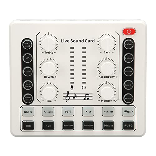 Live Sound Karte Sound, Mischpult Mixer mit Ambient Light Rauschunterdrückung Klarer Klang für DJ Mixer Musik Studio Live Sound Karte Sound, Mischpult Mixer mit Ambient Light Rauschunterdrückung Klarer Klang für DJ Mixer Musik Studio von Cocoarm