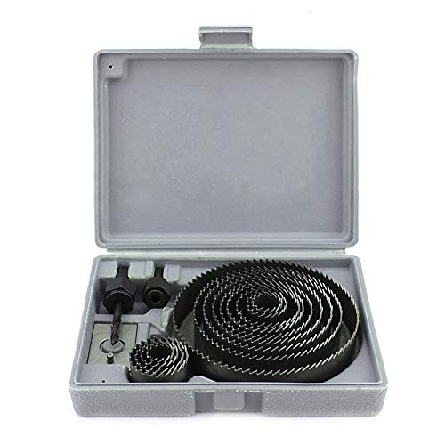 Lochsäge 16-Teiliges 19-127mm Lochbohrer Set Kreissäge Lochsägesatz mit Verstärkungsplatte und Inbusschlüssel Kunststoff Box Lochsäge 16-Teiliges 19-127mm Lochbohrer Set Kreissäge Lochsägesatz mit Verstärkungsplatte und Inbusschlüssel Kunststoff Box von Cocoarm