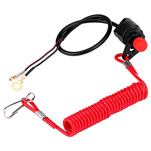 Notausschalter Quickstop für Außenborder, 1 Stück 12V Motorrad Doppelter Flammenausschalter Motor Lanyard Killschalter für Motorrad ATV Boot von Cocoarm