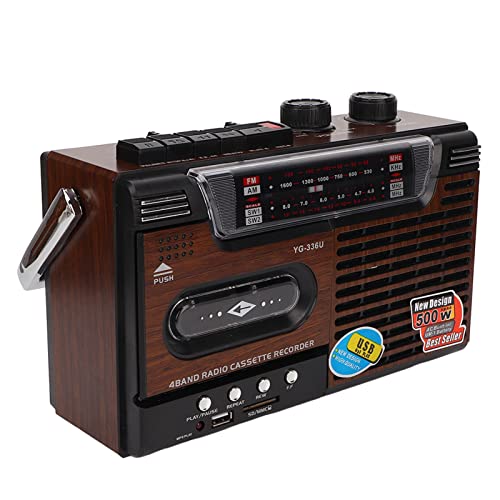 Tragbarer Kassettenspieler, AM-FM-Radio, Kassettenrekorder, Retro-Kassettenspieler für Zuhause und Unterhaltung, Hervorragende Klangqualität, Arbeitsfrequenz 530–1600 kHz, Tragbarer Kassettenspieler, AM-FM-Radio, Kassettenrekorder, Retro-Kassettenspieler für Zuhause und Unterhaltung, Hervorragende Klangqualität, Arbeitsfrequenz 530–1600 kHz, von Cocoarm