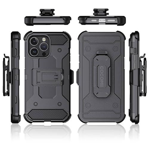 Cocomii Military Belt Clip Holster iPhone 8 Plus/7 Plus Hülle, Schlank Dünn Matte Ständer Drehbares Gürtelclip-Holster Case Bumper Cover Schutzhülle Compatible with Apple iPhone 8 Plus/7 Plus (Black) von Cocomii