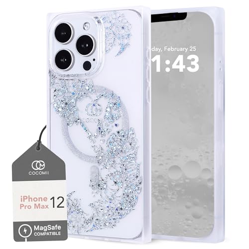 Cocomii Quadratische Hülle, kompatibel mit iPhone 12 Pro Max, kompatibel mit MagSafe, luxuriös, schlank, glänzend, schillernder Glitzer, Holografischer Garten, Schmetterling, Blume, Blatt, Herz, Cocomii Quadratische Hülle, kompatibel mit iPhone 12 Pro Max, kompatibel mit MagSafe, luxuriös, schlank, glänzend, schillernder Glitzer, Holografischer Garten, Schmetterling, Blume, Blatt, Herz, von Cocomii