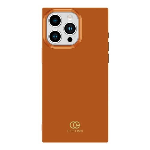 Cocomii Quadratische Hülle, kompatibel mit iPhone 15 Pro Max, luxuriös, schlank, glänzend, einfarbig, zeitlos, neutral, leicht zu halten, kratzfest, stoßfest (Karamell) von Cocomii