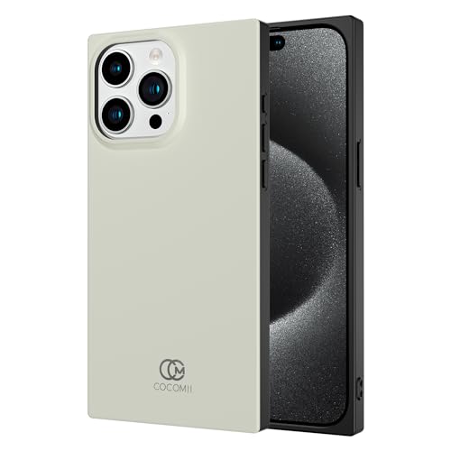 Cocomii Rechteckige Schutzhülle, kompatibel mit iPhone 13 Pro Max, einfarbig, modische Farbtöne, matt, für Damen, Mädchen, Herren, Schutzhülle für iPhone 13 Pro Max 6,7 Zoll, Antikweiß von Cocomii