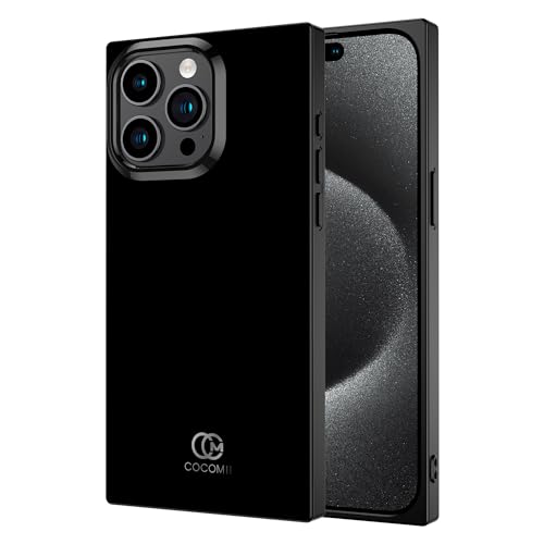 Cocomii Rechteckige Schutzhülle, kompatibel mit iPhone 13 Pro Max, einfarbig, modische Farbtöne, matt, für Damen, Mädchen, Herren, Schutzhülle für iPhone 13 Pro Max 6,7 Zoll, Schwarz von Cocomii