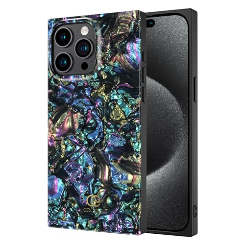 Cocomii Quadratische iPhone 12/12 Pro Hülle,Quadratische Perle Kristall,Schlank,Leicht,Glänzend,Keine zwei Hüllen sind gleich,Cover kompatibel mit Apple iPhone 12/12 Pro 6.1 Zoll (Abalone) von Cocomii