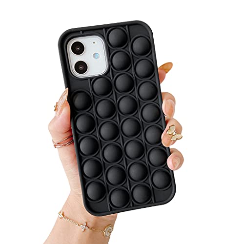 Cocomii - Fidget Hülle Kompatibel mit iPhone 13 Pro - Sensory Push Pop Bubbles Stressabbau Frauen Mädchen Männer Schutzhülle für iPhone 13 Pro 6.1 Zoll Schwarz von Cocomii