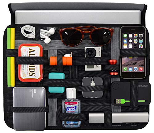 Cocoon GRID-IT - 13" Hülle aus Neopren & Organizer mit elastischen Bänder / Organizer für Aktentasche / Schutzhülle für Laptops / Multifunktionales Organisationssystem – Schwarz / 37,8 x 2 x 28 cm von Cocoon