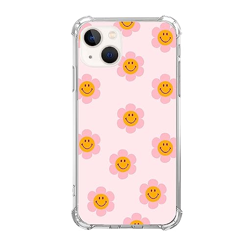 Retro Smile Flowers Phone Case Compatible with iPhone 14, Cute Pink Smiling Daisy Flowers Cover for Teens Men Women, Trendy TPU Bumper Phone Case Cover for iPhone 14 Retro Smile Flowers Phone Case Compatible with iPhone 14, Cute Pink Smiling Daisy Flowers Cover for Teens Men Women, Trendy TPU Bumper Phone Case Cover for iPhone 14 von Codkun