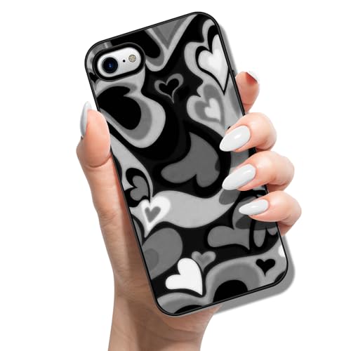 Handyhülle für iPhone SE (2022) / SE 2020/8 / 7 Hülle Silikon Muster Motiv für Mädchen Jungen Cover Weich TPU Etui Tasche Cover Bumper Schutzhülle Case - Liebesdruck von Coeyes