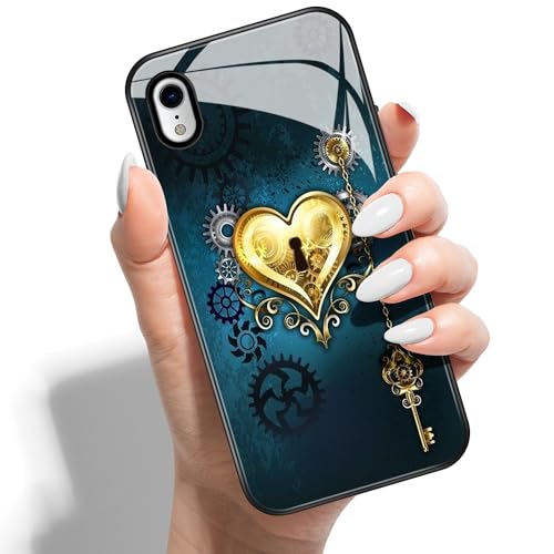 Handyhülle für iPhone X XS 5.8 HD Glas PC Hardcase Drucken Rückseite mit Silikon Hülle Schutzhülle Case Cover Muster Design für Mädchen Jungen - Goldene Herzen Handyhülle für iPhone X XS 5.8 HD Glas PC Hardcase Drucken Rückseite mit Silikon Hülle Schutzhülle Case Cover Muster Design für Mädchen Jungen - Goldene Herzen von Coeyes
