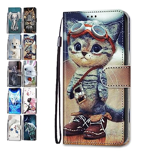 Hülle für Xiaomi Redmi Note 13 5G Leder Tasche Flip Case Mädchen Jungs Muster Design Etui Schutzhülle Cover Handyhülle - Katze Hülle für Xiaomi Redmi Note 13 5G Leder Tasche Flip Case Mädchen Jungs Muster Design Etui Schutzhülle Cover Handyhülle - Katze von Coeyes