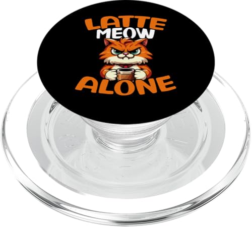 Coffee Cat Grumpy Design für Katzenliebhaber Grafik PopSockets PopGrip für MagSafe von Coffee Cat Designs for Men Women