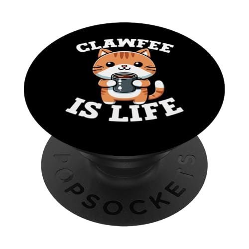 Coffee Cat Süße Grafik für Katzenliebhaber, Design Coffee Lover PopSockets Klebender PopGrip Coffee Cat Süße Grafik für Katzenliebhaber, Design Coffee Lover PopSockets Klebender PopGrip von Coffee Cat Designs for Men Women