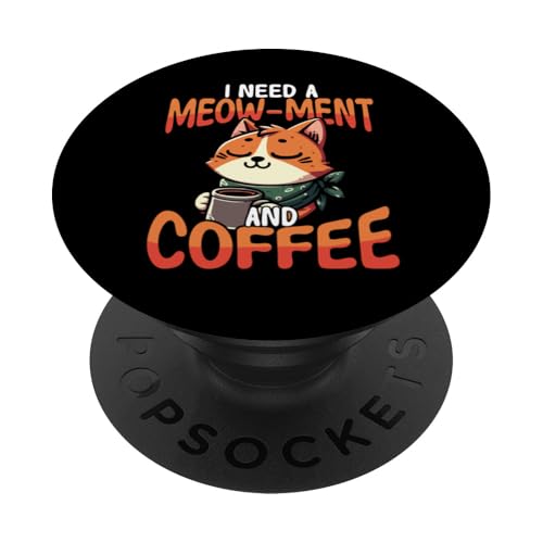 Kaffeekatze, niedlich, lustiges Grafikdesign für Katzenliebhaber PopSockets Klebender PopGrip Kaffeekatze, niedlich, lustiges Grafikdesign für Katzenliebhaber PopSockets Klebender PopGrip von Coffee Cat Designs for Men Women