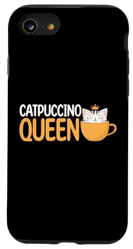 Kaffeekatze für Katzenliebhaber, Grafikdesign, süße Katze im Becher Hülle für iPhone SE (2020) / 7 / 8 von Coffee Cat Designs for Men Women