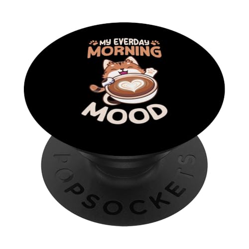 Kaffeekatze lustige Grafik niedliches Design für Katzenliebhaber Frauen PopSockets Klebender PopGrip Kaffeekatze lustige Grafik niedliches Design für Katzenliebhaber Frauen PopSockets Klebender PopGrip von Coffee Cat Designs for Men Women