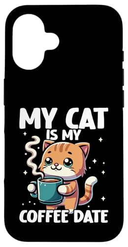 Lustige Design-Grafik für Katzenliebhaber, Kaffeeliebhaber Hülle für iPhone 16 Lustige Design-Grafik für Katzenliebhaber, Kaffeeliebhaber Hülle für iPhone 16 von Coffee Cat Designs for Men Women