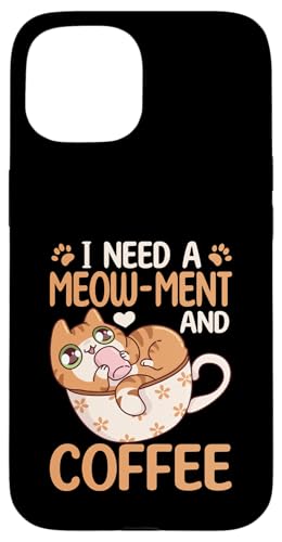 Lustige süße Katze mit Kaffee-Katzen-Grafik Hülle für iPhone 15 Lustige süße Katze mit Kaffee-Katzen-Grafik Hülle für iPhone 15 von Coffee Cat Designs for Men Women
