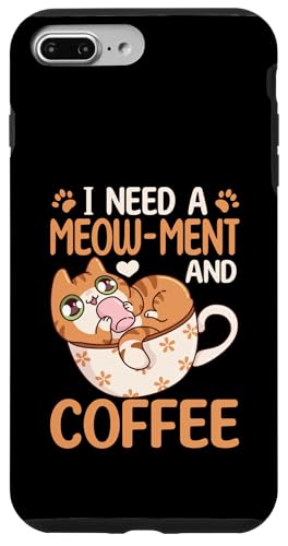 Lustige süße Katze mit Kaffee-Katzen-Grafik Hülle für iPhone 7 Plus/8 Plus Lustige süße Katze mit Kaffee-Katzen-Grafik Hülle für iPhone 7 Plus/8 Plus von Coffee Cat Designs for Men Women