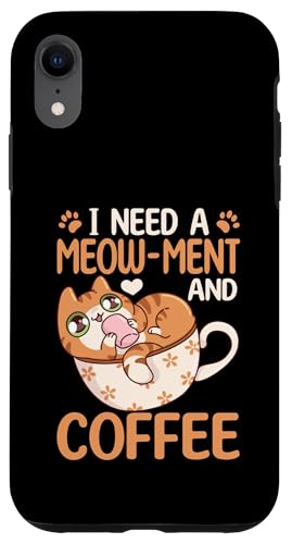 Lustige süße Katze mit Kaffee-Katzen-Grafik Hülle für iPhone XR Lustige süße Katze mit Kaffee-Katzen-Grafik Hülle für iPhone XR von Coffee Cat Designs for Men Women