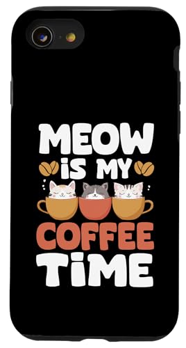 Motiv „Kaffeekatze für Katzenliebhaber“ mit niedlichen Katzen Hülle für iPhone SE (2020) / 7 / 8 von Coffee Cat Designs for Men Women