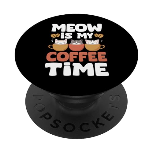 Motiv „Kaffeekatze für Katzenliebhaber“ mit niedlichen Katzen PopSockets Klebender PopGrip Motiv „Kaffeekatze für Katzenliebhaber“ mit niedlichen Katzen PopSockets Klebender PopGrip von Coffee Cat Designs for Men Women