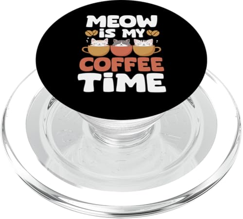 Motiv „Kaffeekatze für Katzenliebhaber“ mit niedlichen Katzen PopSockets PopGrip für MagSafe von Coffee Cat Designs for Men Women