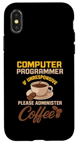 Kaffeeliebhaber Programmierer Programmierung Koffein Hülle für iPhone X/XS von Coffee Lover Programmer Programming