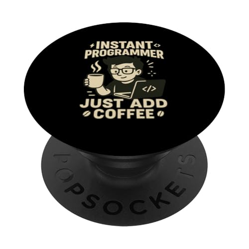 Kaffeeliebhaber Programmierer Programmierung Koffein PopSockets Klebender PopGrip von Coffee Lover Programmer Programming
