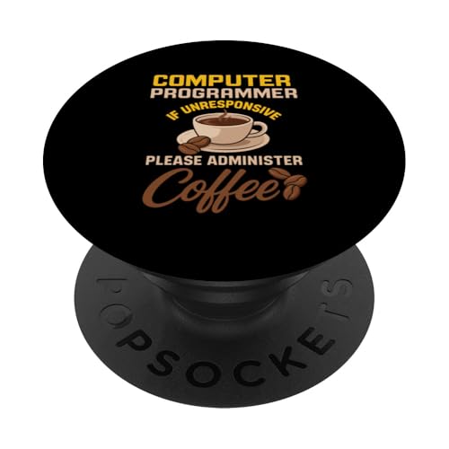 Kaffeeliebhaber Programmierer Programmierung Koffein PopSockets Klebender PopGrip Kaffeeliebhaber Programmierer Programmierung Koffein PopSockets Klebender PopGrip von Coffee Lover Programmer Programming