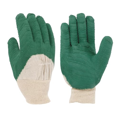 Cogex Gartenhandschuh Baumwolle mit Latex-Jacke, Seal - Größe 10 - Grün von Cogex