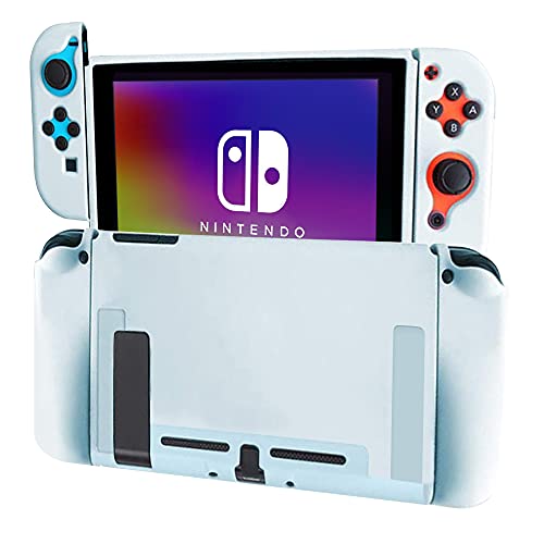 Coholl Silikon schutzhülle für Nintendo Switch, Griffabdeckung mit Stoßdämpfung und kratzfestem Design, trennbare Schutzhülle(Blau) von Coholl